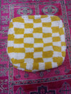 Beni Ouarain Checkered Moroccan pouf