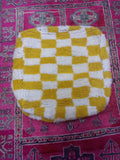 Beni Ouarain Checkered Moroccan pouf