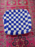 Beni Ouarain Checkered Moroccan pouf