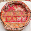 Round Vintage berber pouf