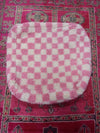 Beni Ouarain Checkered Moroccan pouf