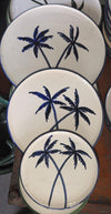 Moroccan handpainted plates palmtree