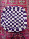 Beni Ouarain Checkered Moroccan pouf