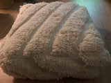 Beni Ouarain Moroccan Pouf ivory white